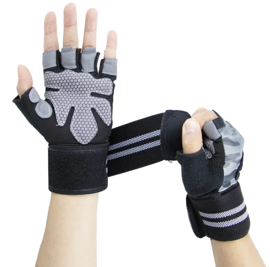 Flexzone Workout Gloves with Wrist Wraps - قفازات التمرين مع أربطة المعصم من فليكس زون