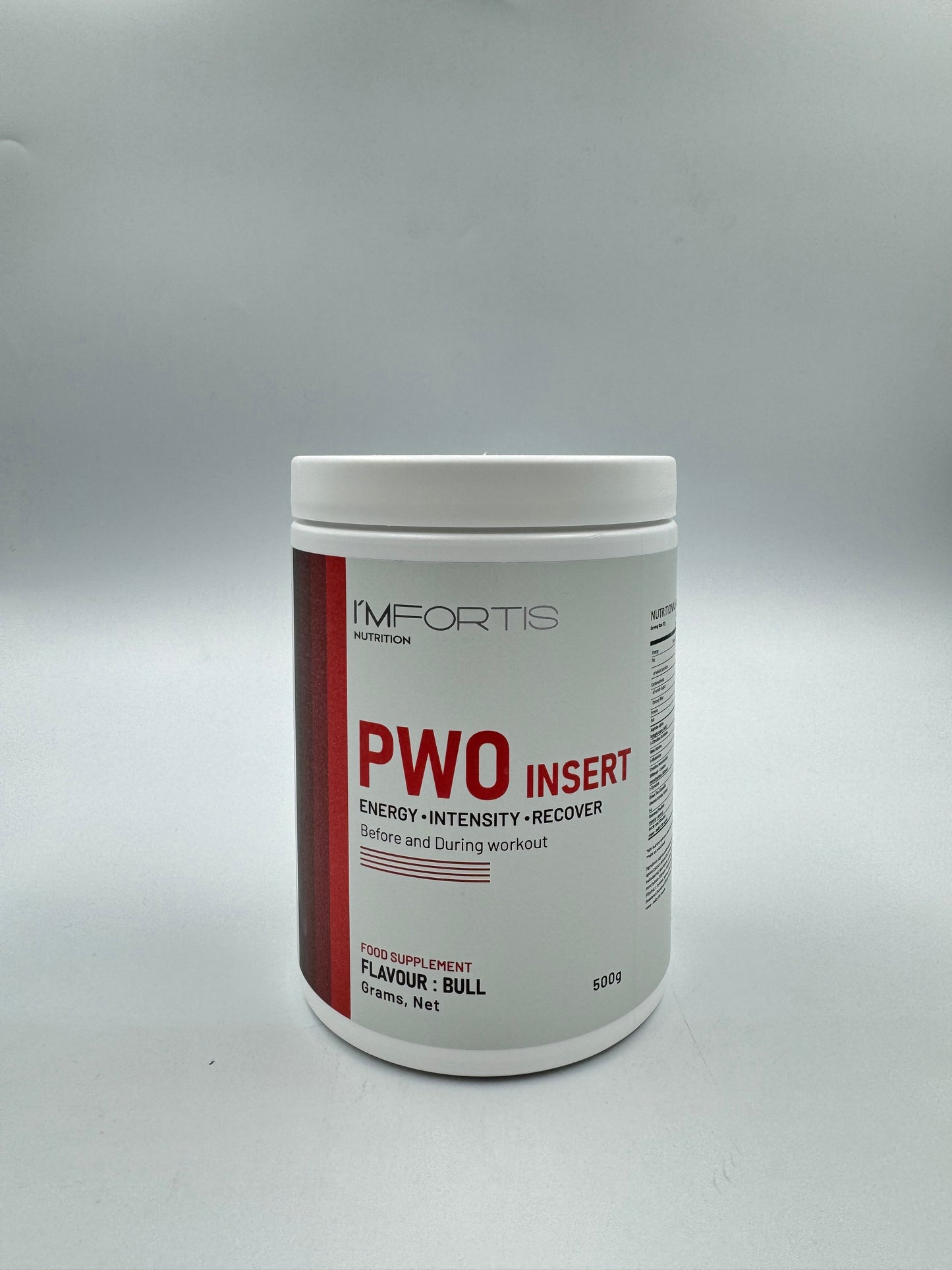 I’mfortis Nutrition PWO Insert