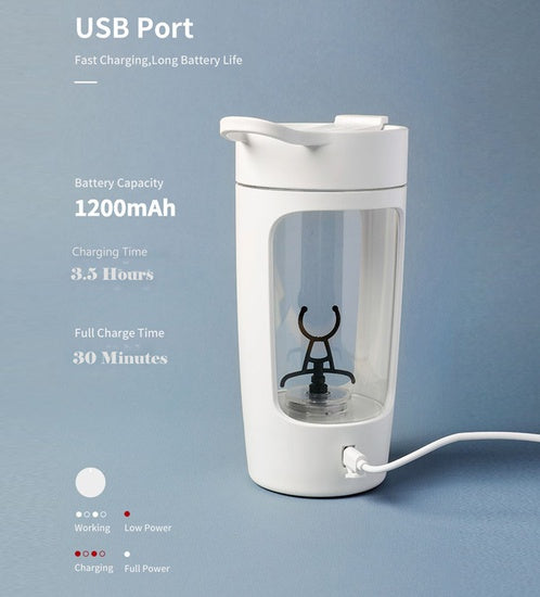 Flexzone Electric Protein Shake Bottle Blender - خلاط زجاجة فليكس زون الكهربائي لخفق البروتين