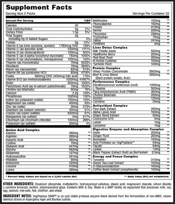 Universal Animal PAK Multivitamin 44Packs