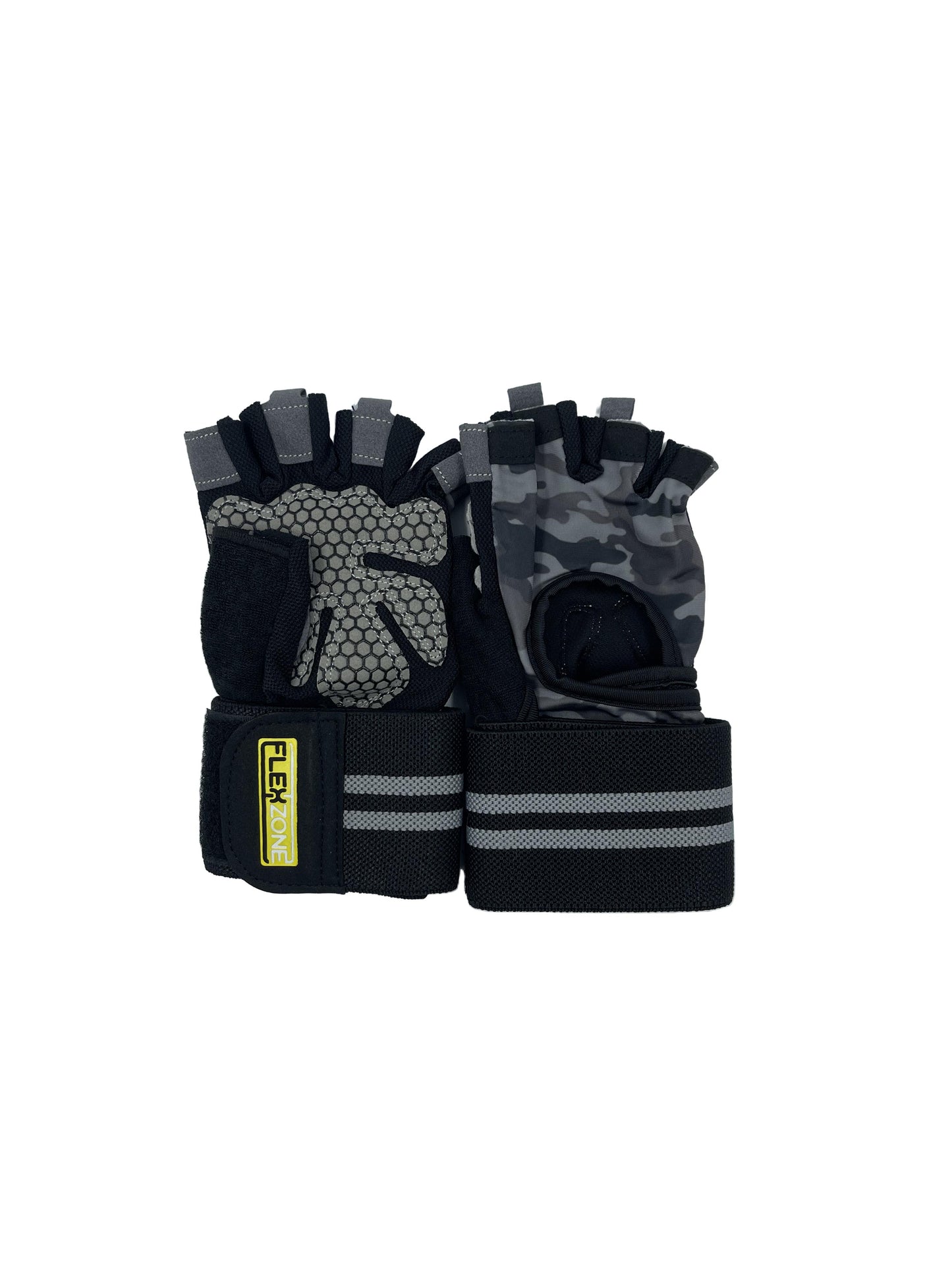 Flexzone Workout Gloves with Wrist Wraps - قفازات التمرين مع أربطة المعصم من فليكس زون